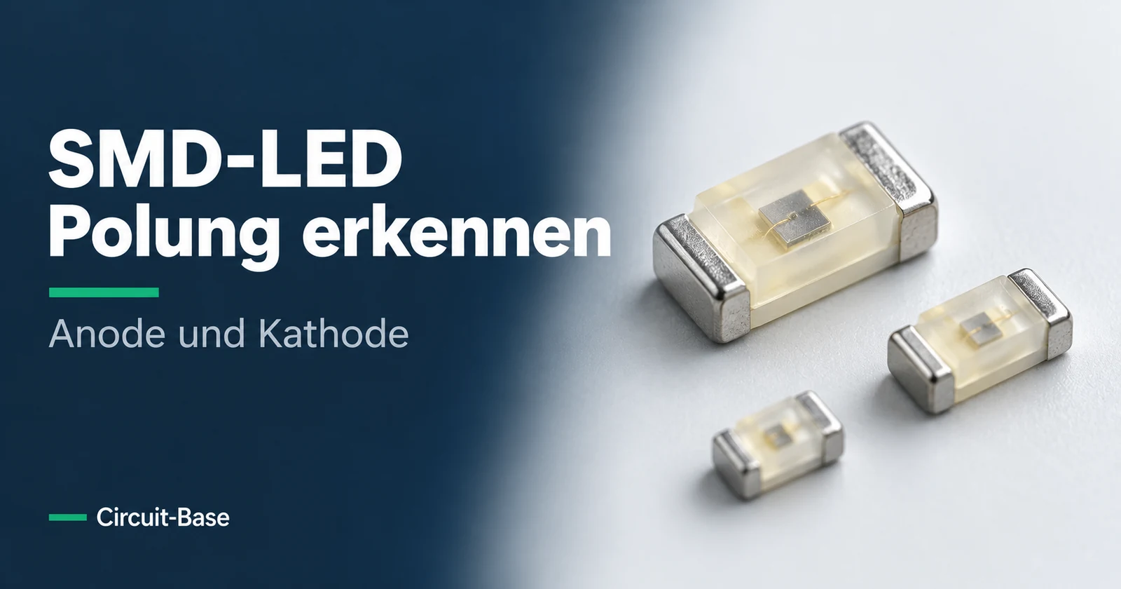 SMD-LEDs als Titelillustration zum Erkennen von Anode und Kathode.